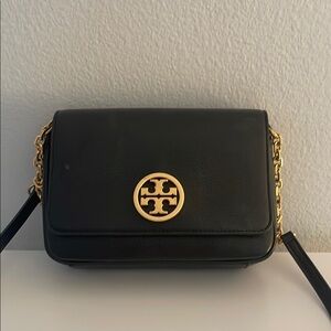 Tory Burch Black and Gold Crossbody Bag